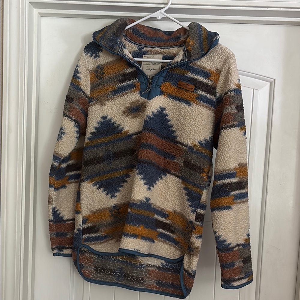 Patterned Fleece Pullover - image 1